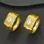 anel masculino Poderoso luxo 9999 24k ouro real incrustado com pedras preciosas - comprar online