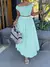 Top curto fora do ombro e conjunto de saia longa para mulheres, vestido elegante - comprar online