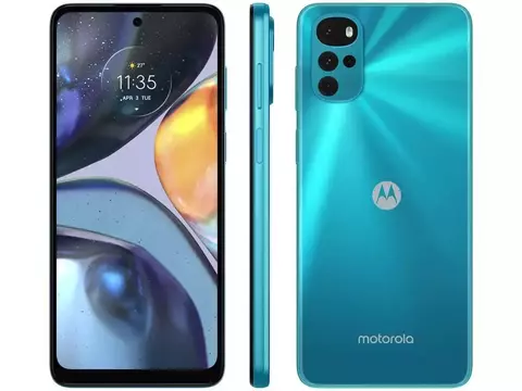 Smartphone Motorola Moto G22 128GB Azul 4G 4GB RAM Tela 6,5" Câm. Quádrupla +