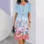 Vestidos femininos elegantes moda feminina manga curta topo casual senhoras solt - comprar online