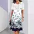 Vestidos femininos elegantes moda feminina manga curta topo casual senhoras solt - comprar online