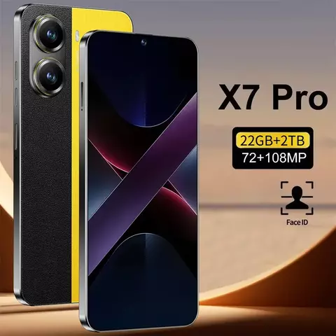 Smartphone X7 Pro 7.3" 16GB RAM + 1TB ROM Android 14 – Câmeras 108MP + 72MP
