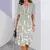 Vestidos femininos elegantes moda feminina manga curta topo casual senhoras solt