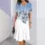 Vestidos femininos elegantes moda feminina manga curta topo casual senhoras solt - comprar online