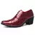 Luxo vermelho salto alto sapato masculino moda mocassim homem sapatos de casamen