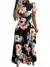 Vestidos finos femininos casuais manga longa em torno do pescoço flor impresso - comprar online