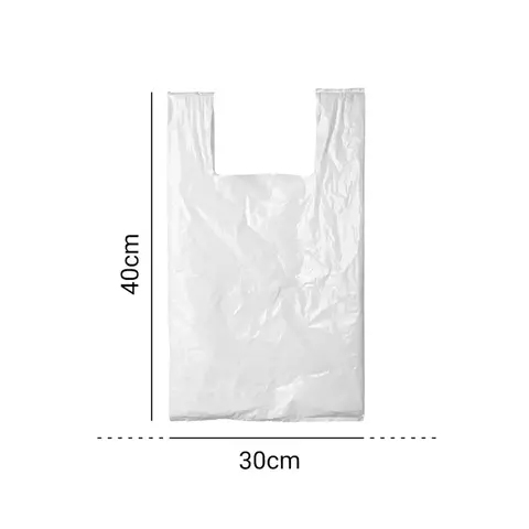 SACOLA PLÁSTICA BRANCA 30X40