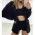 Conjuntos de treino de veludo de três peças para mulheres, roupas fofas, cardi - Modas Darly