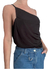 Top De Un Solo Hombro De Lycra Foil - tienda online