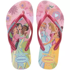 Chinelo Havaianas Infantil Slim Princesas Rosa Glow - comprar online
