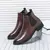 Imagem do Bota masculina casual chelsea em couro, bota de alta qualidade