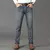 Jeans casual em linha reta, Calças com estiramento moda clássico - loja online