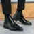 Bota masculina casual chelsea em couro, bota de alta qualidade na internet