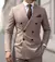 Ternos masculinos de alta qualidade, lapela repicada, 2 peças slim fit - GRIF DOMO