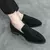 Sapato italiano designer de luxo em camurça, sapatos para negócios, festa na internet