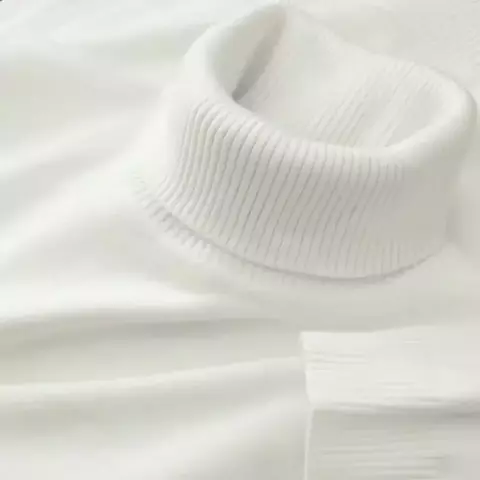 Suéter de malha cor sólida, gola alta respirável, Pullovers quente, Grif Domo - comprar online