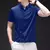 Camiseta casual masculina, manga curta confortável, camisa de cor sólida resistente a rugas na internet