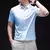 Camiseta casual masculina, manga curta confortável, camisa de cor sólida resistente a rugas