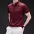 Camiseta casual masculina, manga curta confortável, camisa de cor sólida resistente a rugas