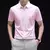 Camiseta casual masculina, manga curta confortável, camisa de cor sólida resistente a rugas - comprar online
