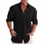 Camisa de manga longa de linho e algodão, Camisa outono casual elegante cor sólida na internet
