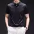 Camiseta casual masculina, manga curta confortável, camisa de cor sólida resistente a rugas - comprar online