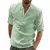 Camisa casual masculina, camisa de linho e algodão, manga longa - GRIF DOMO