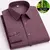 Qualidade camisa masculina com estiramento de fibra de bambu, manga longa anti-rugas