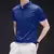 Camiseta casual masculina, manga curta confortável, camisa de cor sólida resistente a rugas na internet