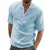 Camisa casual masculina, camisa de linho e algodão, manga longa na internet