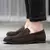 Sapatos casuais loafer em camurça, Couro genuíno confortável - comprar online