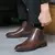 Imagem do Bota masculina casual chelsea em couro, bota de alta qualidade