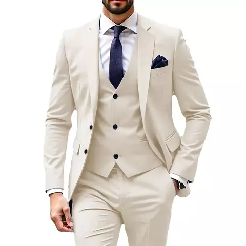 Terno 3 peças, formal, slim fit, - comprar online