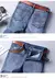 Imagem do Jeans casual em linha reta, Calças com estiramento moda clássico