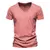 Camiseta de qualidade 100% algodão masculino, camiseta com decote em v design moderno - comprar online
