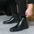 Bota masculina casual chelsea em couro, bota de alta qualidade - comprar online