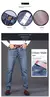 Imagem do Jeans casual em linha reta, Calças com estiramento moda clássico