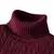 Suéter de gola alta casual, Rollneck camisola de malha quente em lã
