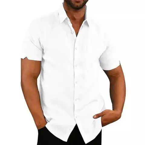 Camisas manga curta de linho e algodão - comprar online