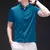 Camiseta casual masculina, manga curta confortável, camisa de cor sólida resistente a rugas - GRIF DOMO