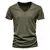 Camiseta de qualidade 100% algodão masculino, camiseta com decote em v design moderno - comprar online
