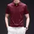 Camiseta casual masculina, manga curta confortável, camisa de cor sólida resistente a rugas