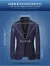 Blazer masculino negócios cor sólida, estilo britânico, trabalho profissional cor sólida - GRIF DOMO