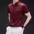 Camiseta casual masculina, manga curta confortável, camisa de cor sólida resistente a rugas
