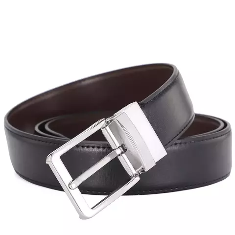 Cintos de couro real com fivela de pino reversível, de qualidade. Grif Domo - comprar online