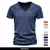 Camiseta de qualidade 100% algodão masculino, camiseta com decote em v design moderno na internet