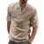 Camisa casual masculina, camisa de linho e algodão, manga longa - loja online