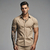 Camisa Social Masculina Manga Curto Slim