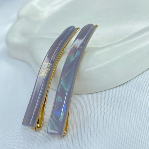 Conjunto Grampo de Acetato Reto - Val Acessorios