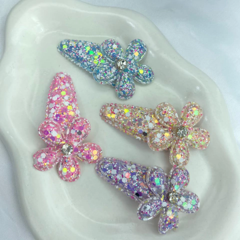 Conjunto Infantil de Brilho Flor - Val Acessorios